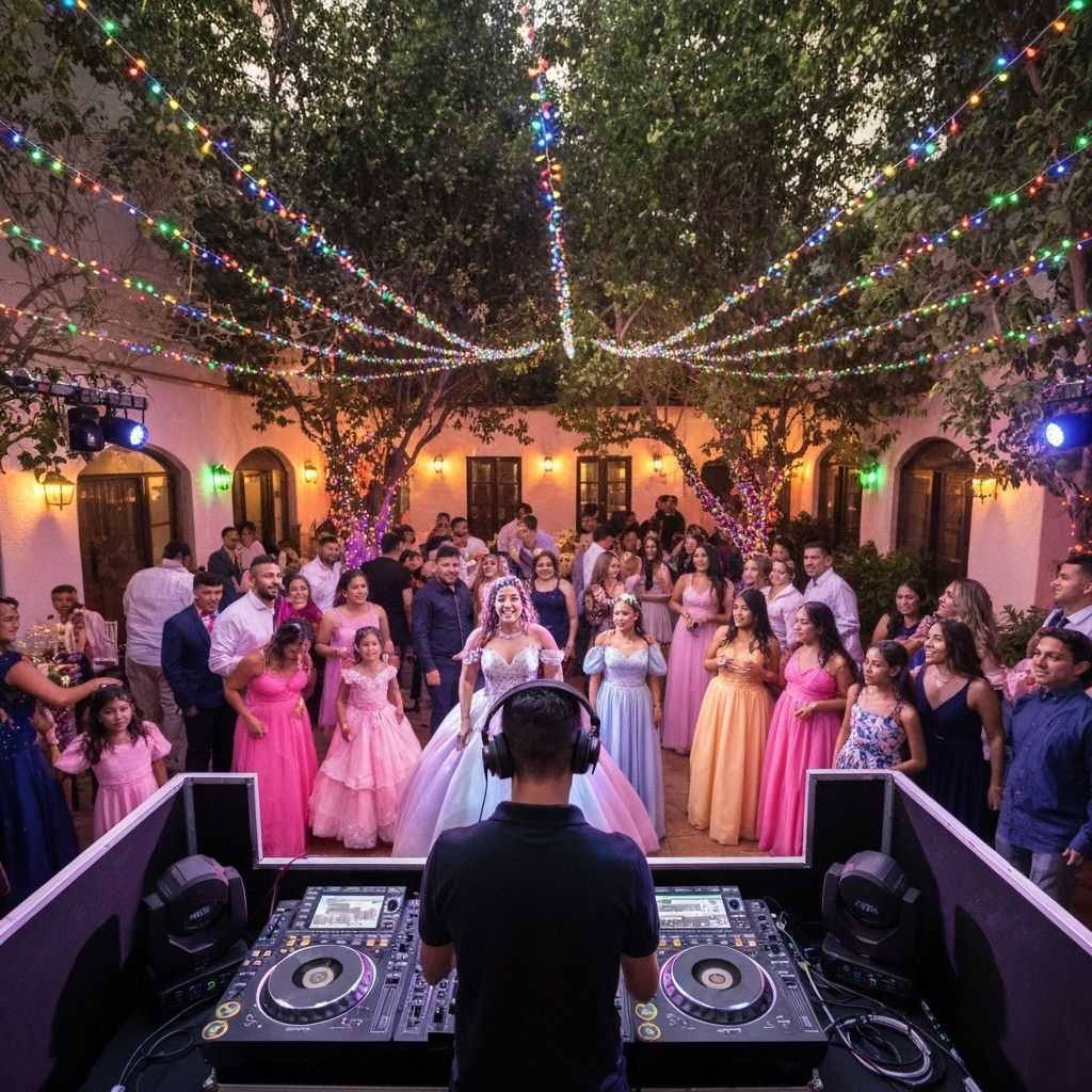 Festa de 15 anos com DJ e iluminação