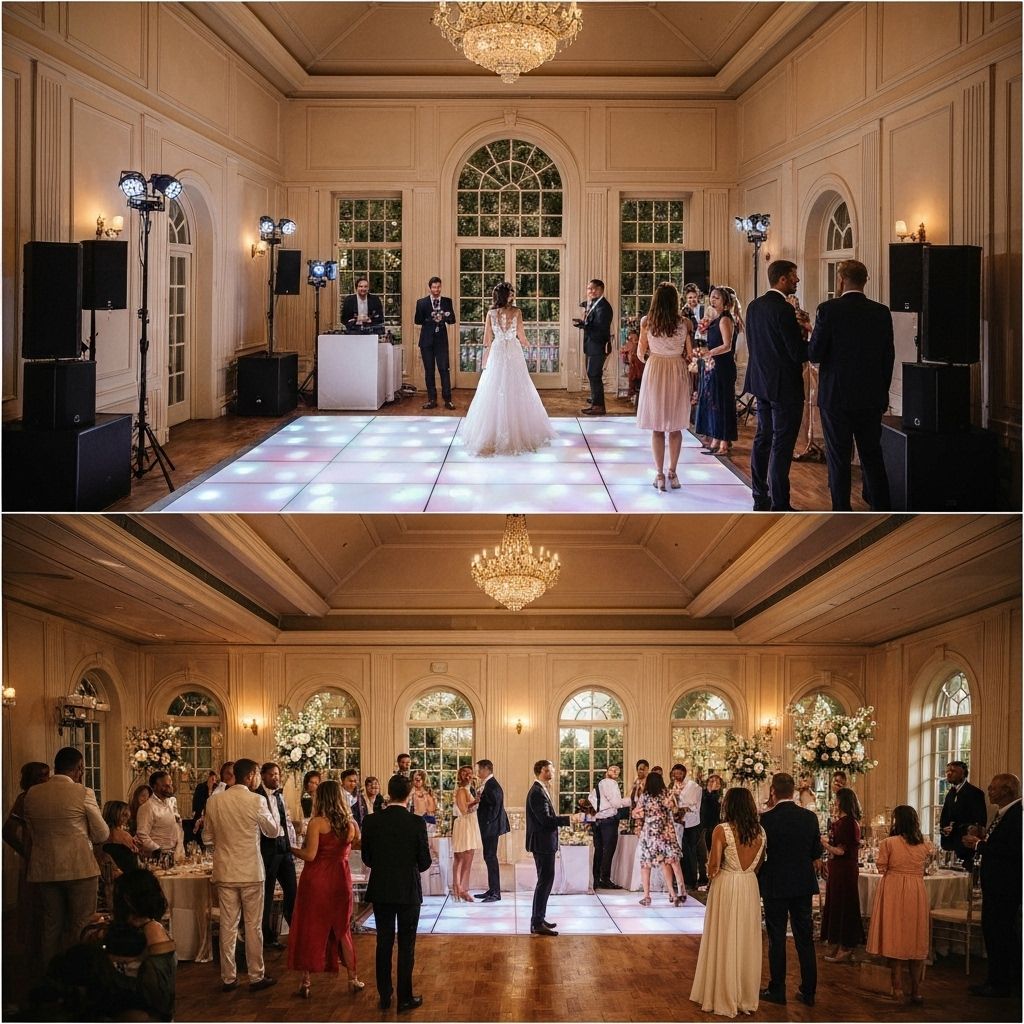 Casamento com iluminação profissional